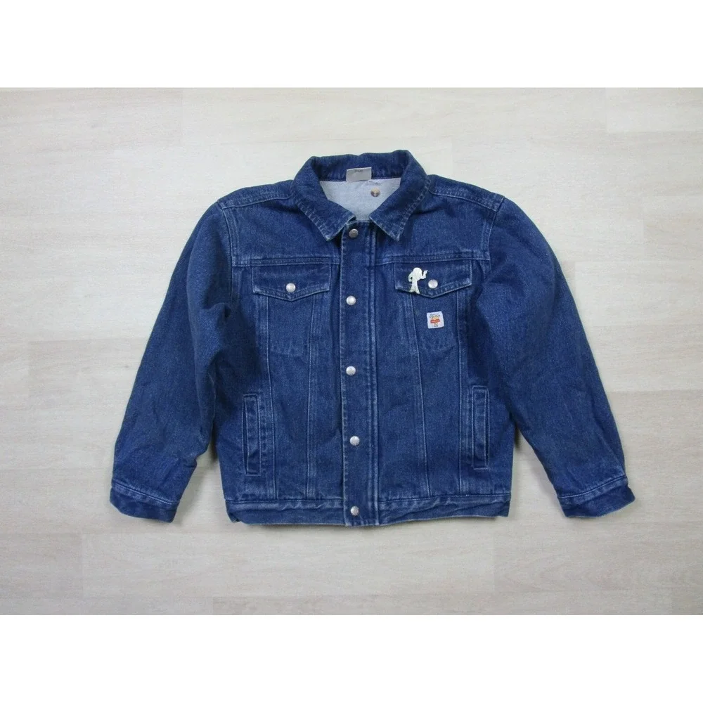 Vintage‎ Disney Store Toy Story Jean Jacket Kids (L) Embroidered Movie w/Pinback